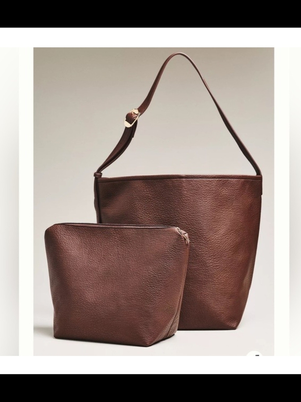 Anthropologie Vegan Leather Bag - Chocolate Brown